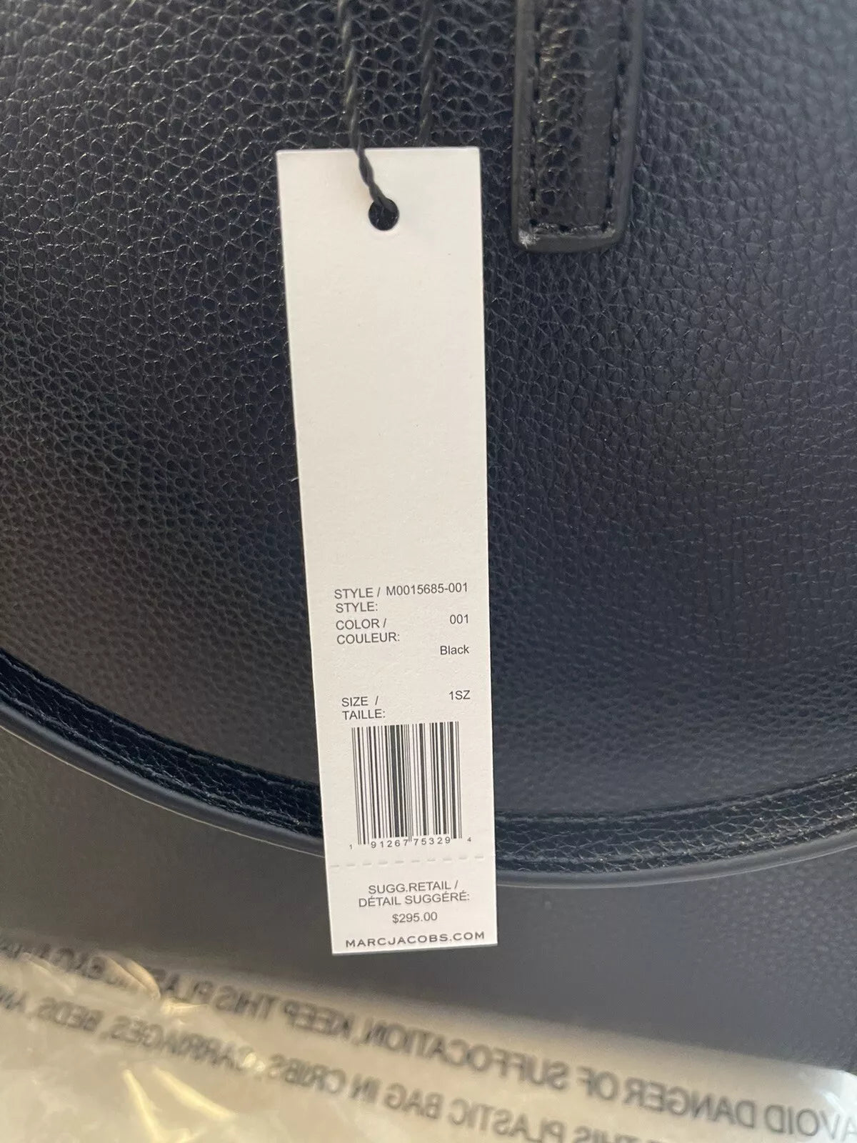 Marc Jacobs Mini Grind Coated Leather Black Bag RS-M0015685
